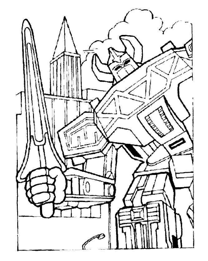 coloriages power rangers Robot